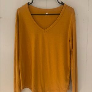 SO Women's Golden Long Sleeve Tee Size M